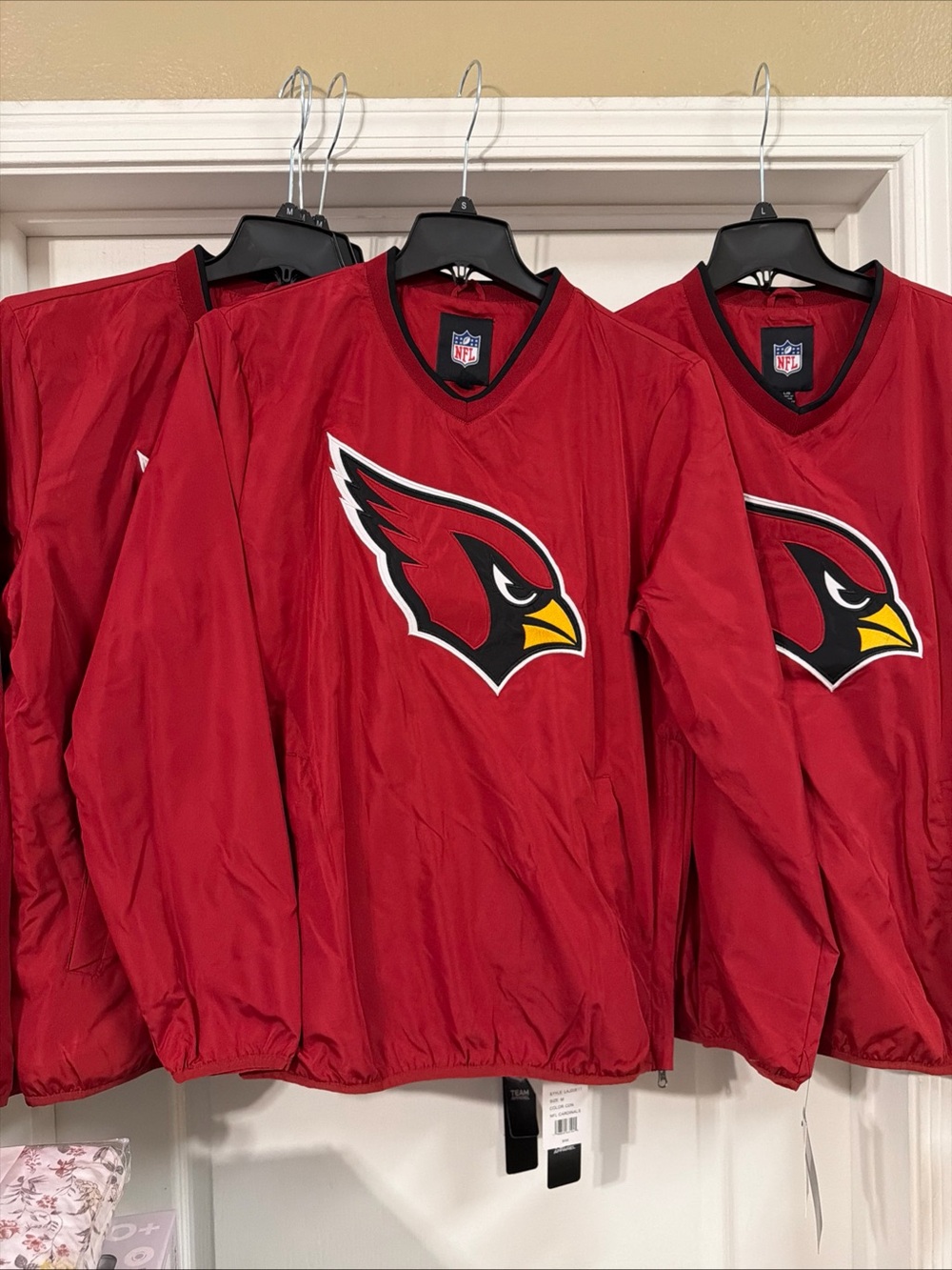 NFL Arizona Cardinals Red Pullover Windbreaker s small u19
